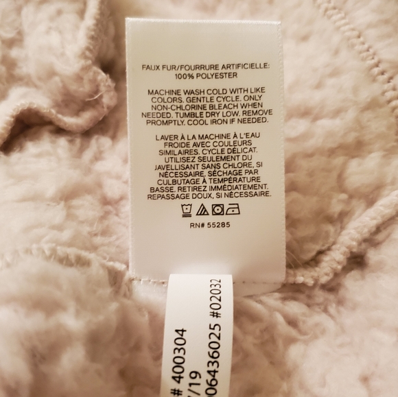 Express Cream Sherpa Zip Sweatshirt - Picture 6 of 6